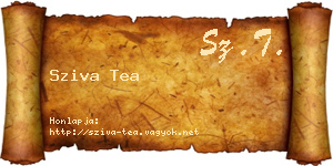 Sziva Tea névjegykártya